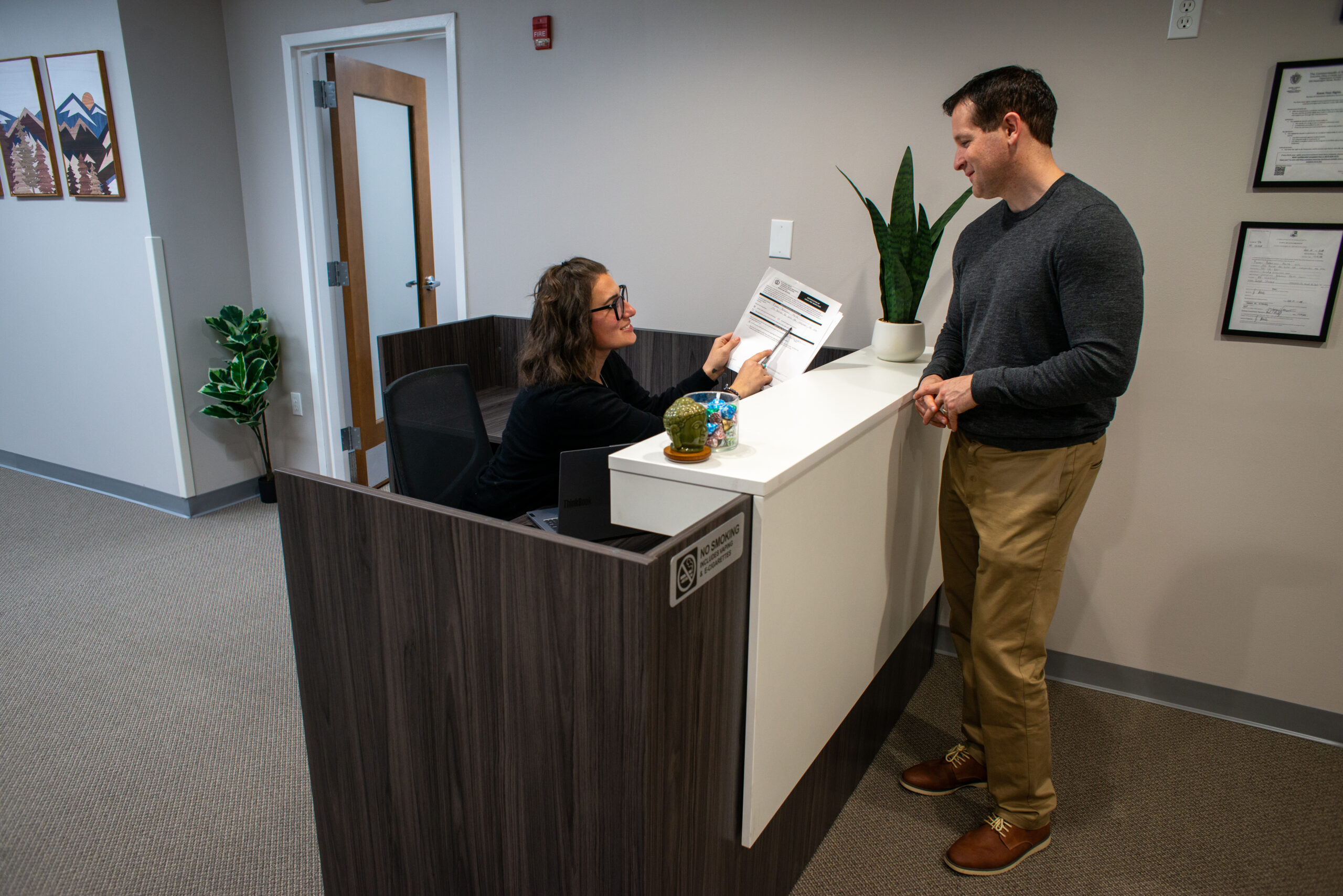 Workers at Pioneer Behavioral Health.