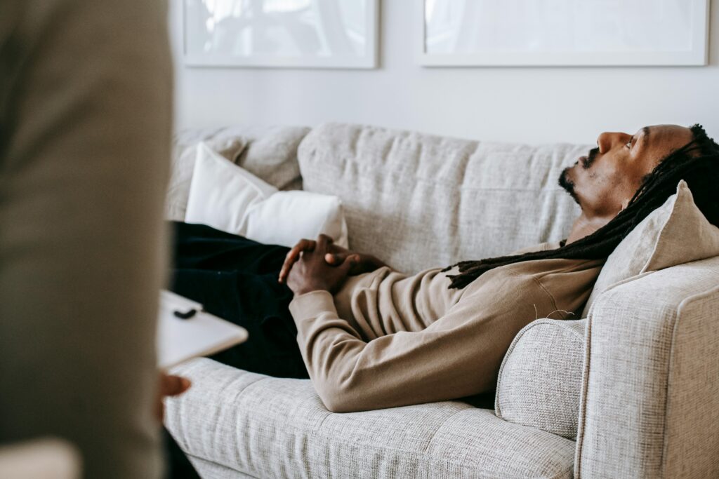 A person in therapy for porn addiction.