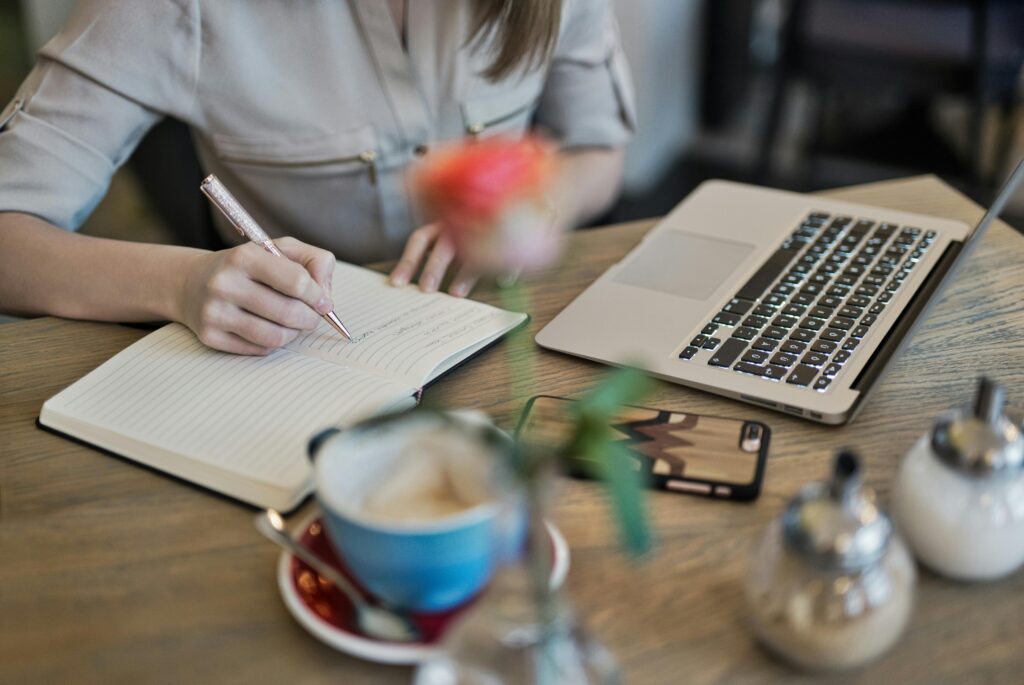 A person at their full-time job working during addiction recovery.